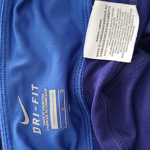 Women's size L Nike blue running capris - Picture 4 of 6